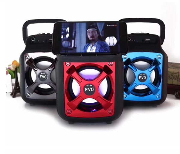 

2019 bluetooth speaker qith high sensitivity radio price portable plastic karaoke mini bluetooth speaker with phone stand