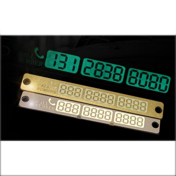 Car Parking Phone Card Light Number Luminous With Message Styling Parking Suckers Diy Card Temporary Night Car Interior Mods Car Interior Organizers