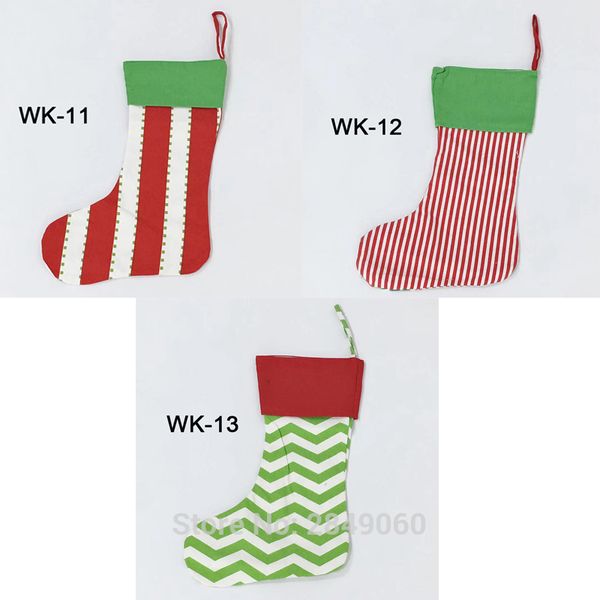 

santa claus socks 20pcs/lot christmas stocking bag candy cane bag wholesale christmas tree decoration party gift stocking