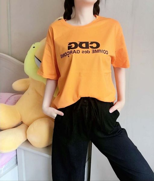 

women designer t shirts brand tees solid color letters printed short sleeves pattern back style luxury girl couple t shirts, White