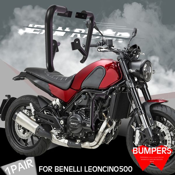 

kawoo motorcycle engine bumper guard crash bars protector steel styling for benelli leoncino 500 1pair bumpers safty accessories