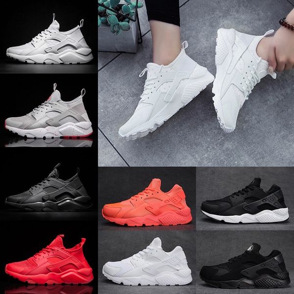 

designer huarache 4 1 running shoes mens triple s white black red huaraches womens sports trainers sneakers us 5.5-11