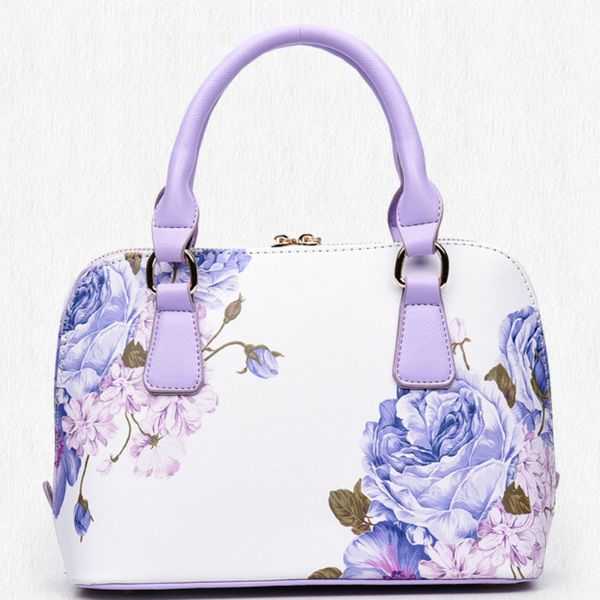 

new luxury women handbags totes fashion bags designer bags handbag women famous brand sac a main small shell 2019 plum flower bag#2