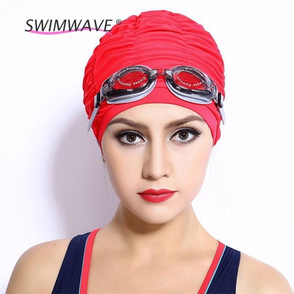 

summer waterproof sports swimming cap elastic breathable ultra - thin nylon stretch shower cap men and women size