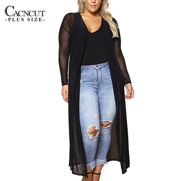 

3xl plus size winter x-long chiffon overcoats winter fashion black long sleeve women coats lady perspective big size coats, Tan;black