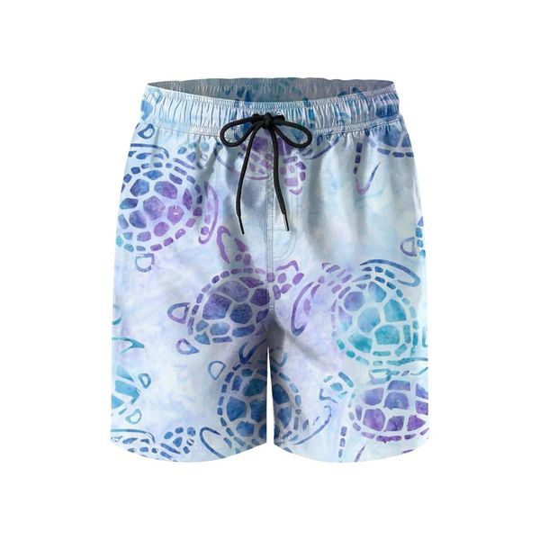 

men's swimming trunks sea turtle art sports jogging quick dry board shorts custom underwater world ocs turtle green and heart lifes