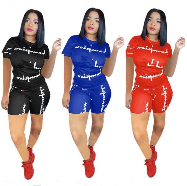 

Women champion hort track uit ummer hort leeve t hirt top hort pant 2pc et outfit champ port wear jogger uit 3xl a425
