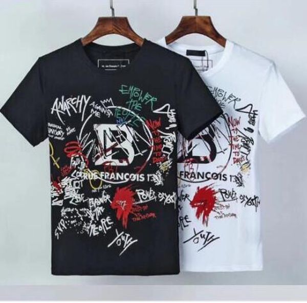 

мужская мода марк дизайнера tshirts письмо отпечатанные случайные мужчины черного белых футболки хип-хоп топ с коротким рукавом женщины вско, White;black