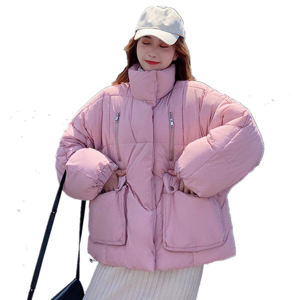 

down cotton coat women clothes parka oversize padded winter jacket female warm thick ladies coat loose winter jacket women q2175, Black