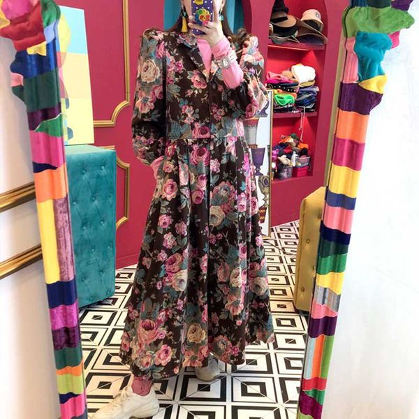 

korean style women dress spring new 2020 cotton ladies dress lapel single breasted high waist women clothing v862, Black;gray