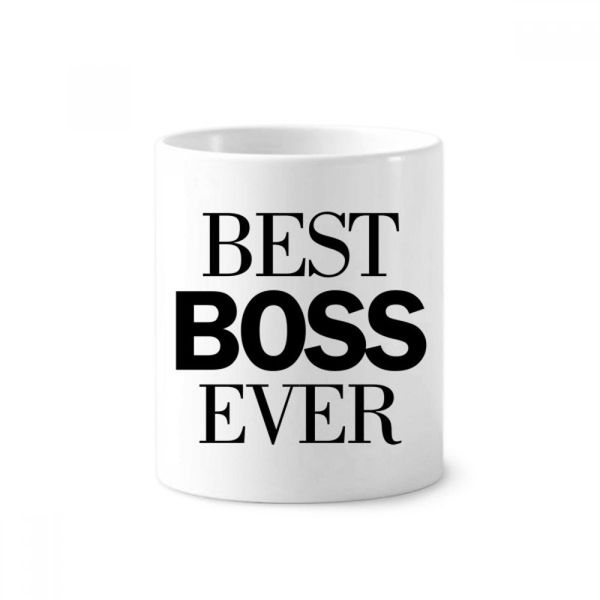 

boss ever quote toothbrush pen holder mug white ceramic cup 12oz