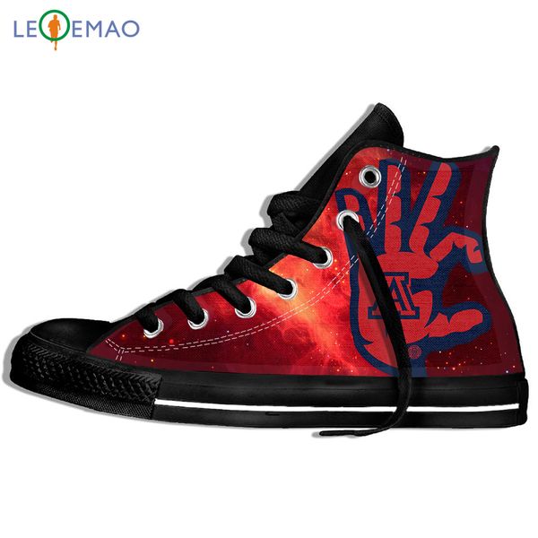 

walking canvas boots shoes breathable arizona wildcats sport wearable comfort sport shoes classic sneakers, Black