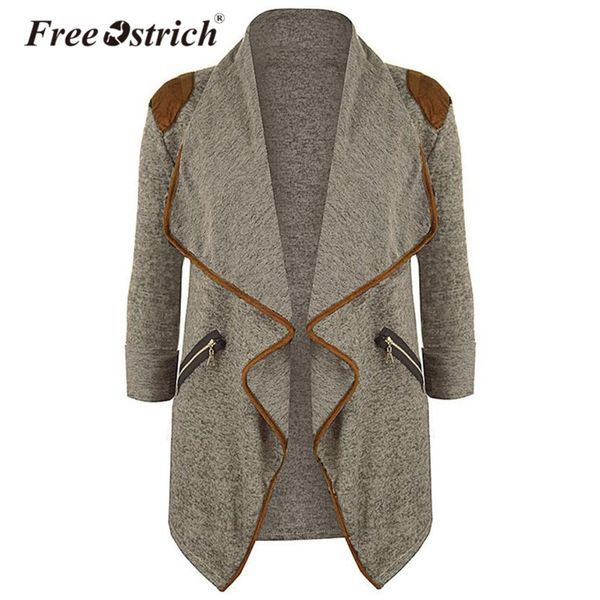 

ostrich jacket womens outwear 2018 casual solid long sleeve cardigan jacket plus size women clothes dropshipping, White