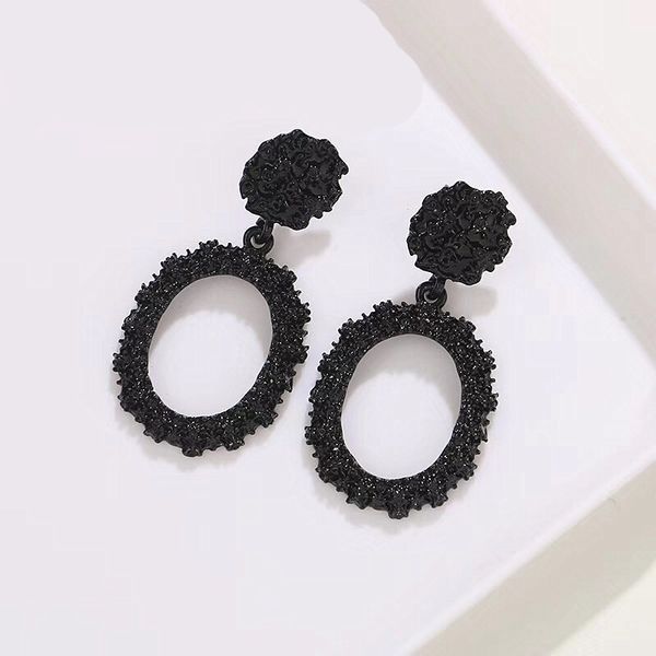 

ufavoirte multi designs wholesale fashion jewelry women dangle metal vintage statement oval drop earrings for women metal, Silver