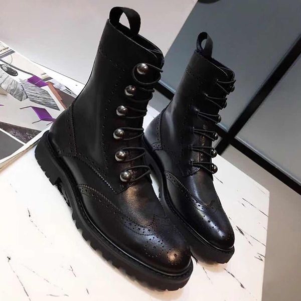 

2019 net red explosions luxury fashion classic wild martin boots 100% genuine leather shoes size35-41 original packaging, Black