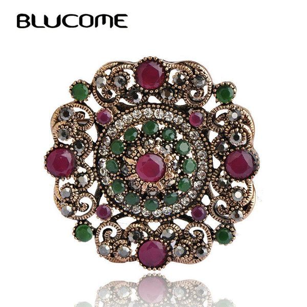 

lower brooch pin blucome new year round flower brooches pins up turkish jewelry for lady women accessories cz zircon delicate gifts mujer, Gray
