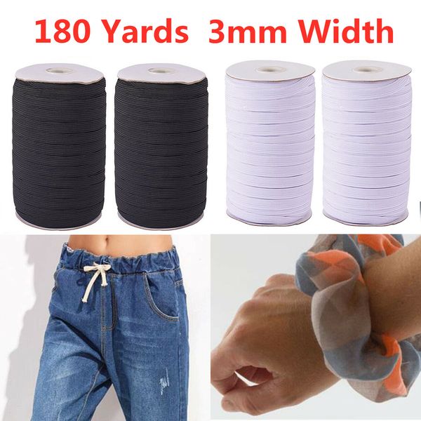 

180 ярдов 3 мм эластичная веревка поясная Лента резиновая лента стрейч строка шнур ухо висит маска для лица DIY изготовление шитье пошив одежды