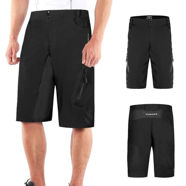 

men loose fit cycling shorts mtb bike shorts outdoor sports running fitness casual summer cycling clothing, Black