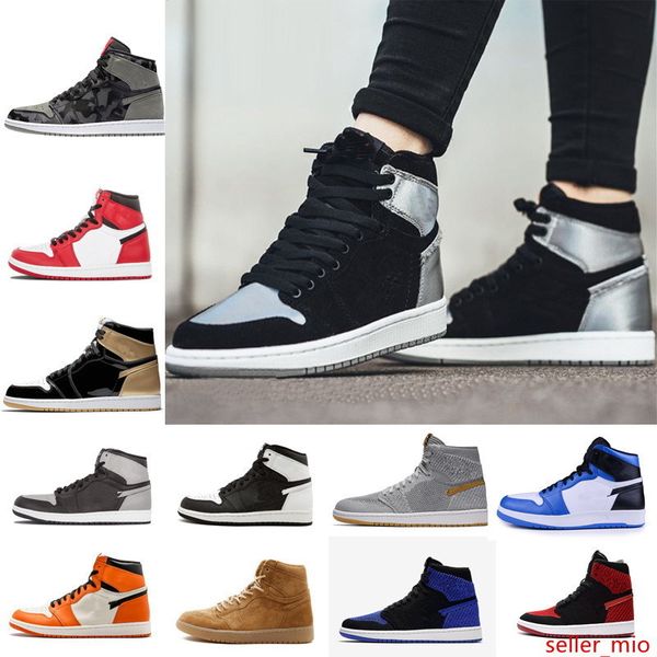 

new 1 high og game royal banned shadow bred toe basketball shoes men 1s shattered backboard silver medal mens sneakers