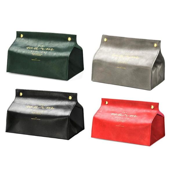 pu leather tissue box foldable napkin holder paper storage box table decoration new and lovely decoration with good appearance