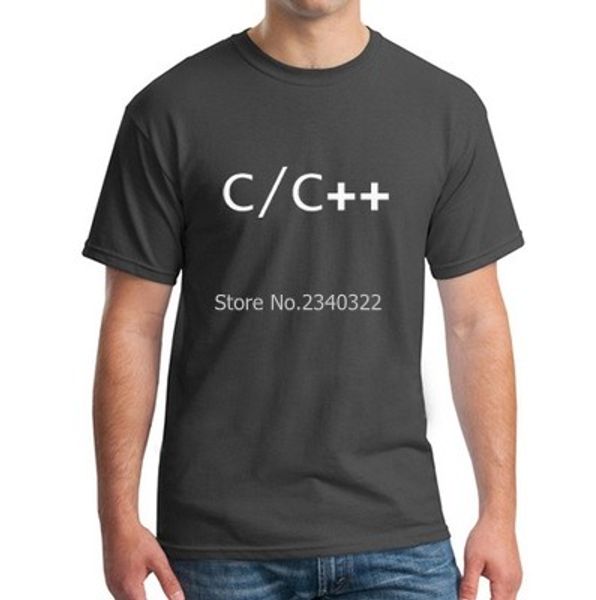 

summer solid colour c / c ++ t-shirt programming language programmers cotton short-sleeved t shirt, White;black