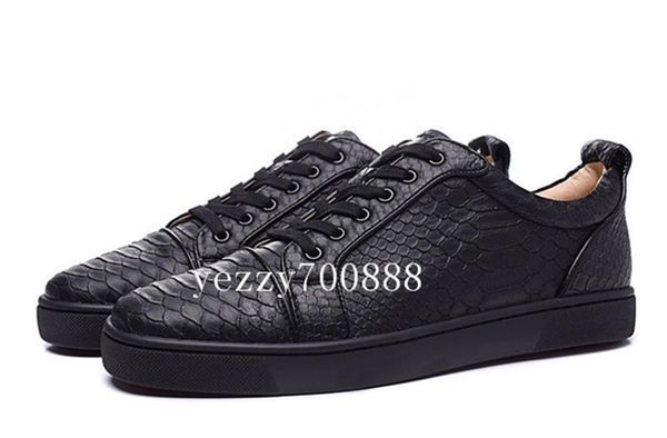 

дешевые женщины людей низкого top змеиных кружевной плоская повседневный люкс обувь для мужчин женщин brand new комфорт дизайнер конька крос, Black