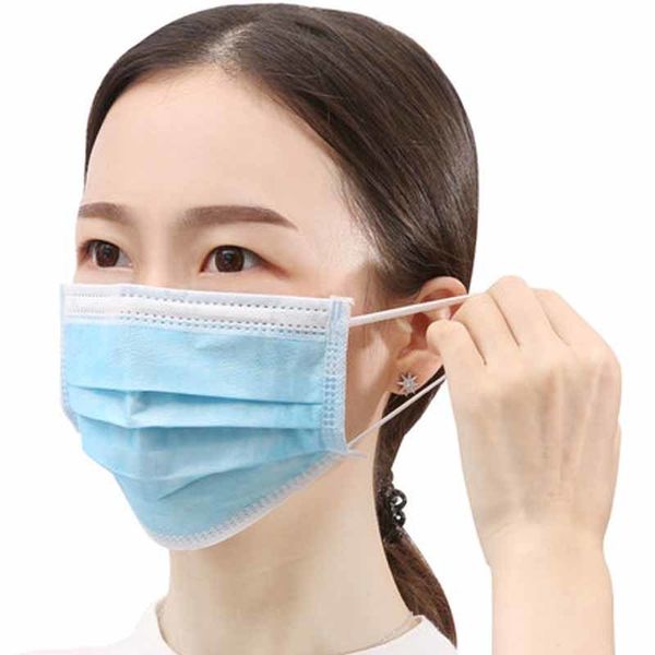 

50 pcs disposable mouth face mask 3 layer filter masks anti dust droplet pollution epidemic protection mask pm 2.5 respirator