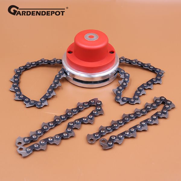 

universal 65mn m10 x 1.25lh saw chain trimmer head brush cutter garden grass trimmer head upgraded with saw chain for lawn mower