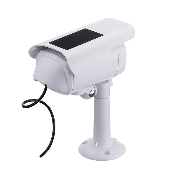 

solar powered simulation pir sensor camera detector cctv camera dummy led light