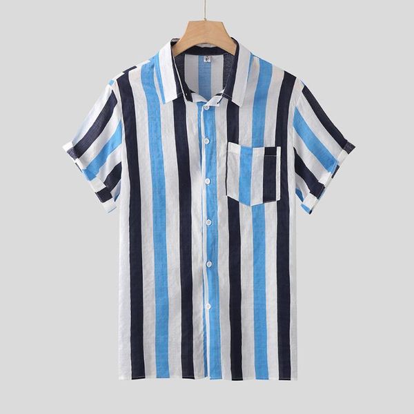 

мужские летние футболки в полоску с коротким рукавом рубашка блузка свободного покроя цвет пэчворк пляжная мужская сорочка homme одежда, White;black