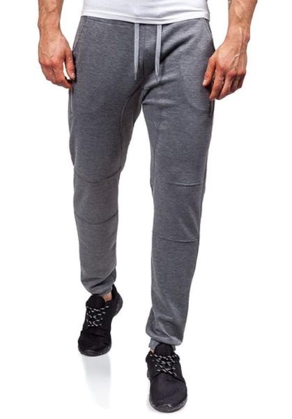 

zogaa 2020 new men's fashion sports sports casual pants wild comfortable running trousers, Black