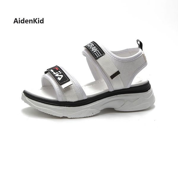 

women platform sandals sports style female summer shoes platform roman female flat wedge sandals mujer sandalias ladies footwear, Black
