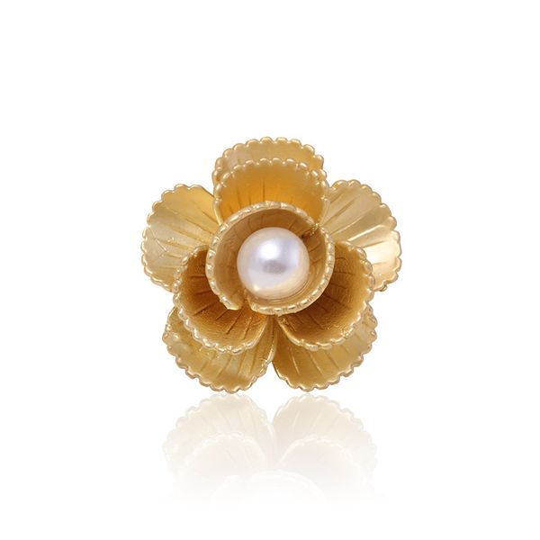 

young tulip vintage flower shape brooch for women two color choose brooch elegant pearl corsage simple design gifts new, Gray