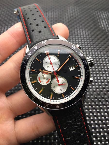 

Whole ale deluxe tg multifunctional timing waterproof 44mm 361l tainle teel men 039 fa hion quartz watch