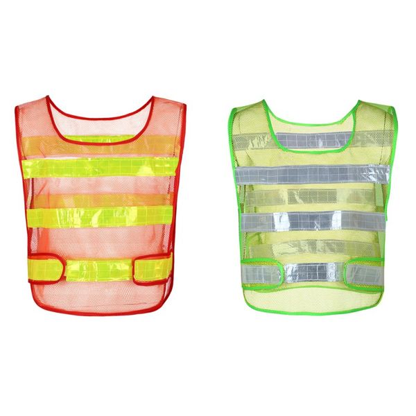 

1pcs safety vest reflective solid translucent warning security jacket outdoor waistcoat working uniforms sportswear, Gray;blue