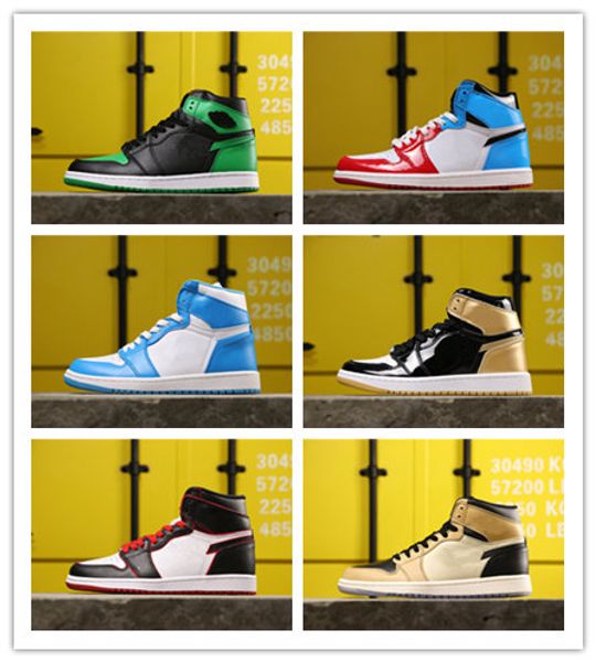 

wholesale new pine green 1s unc gold toe fearless i men women basketball shoes outdoor trainers good quality size 4-12