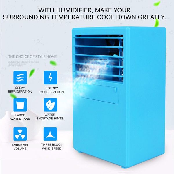 

portable mini air conditioner fan personal space cooler the quick easy way to cool any space home office desk fan with water