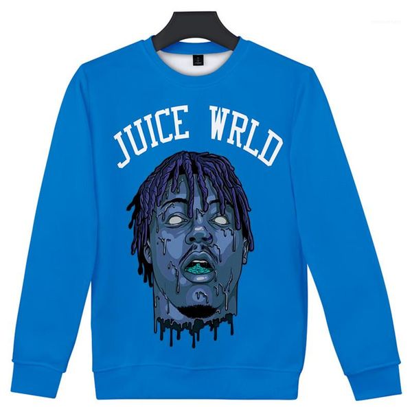 

mens hoodies spring rappers 3d digital printed sweatshirts fashion designer loose pullover clothing juice wrld rip, Black