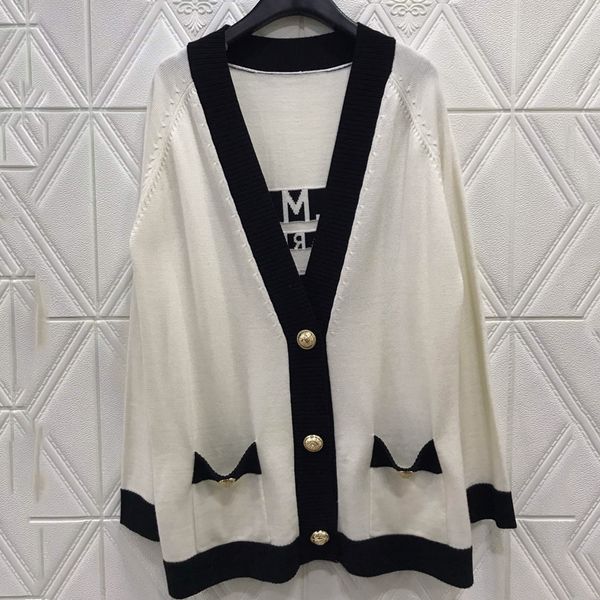 

женщины верхняя одежда кардиган трикотажные сыпучие два карманы женские свитера повседневные женские кардиганы, White