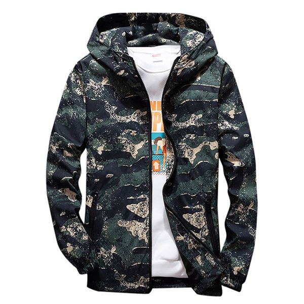 

mens jacket camouflage sport casual hooded overcoat chaqueta hombre men jacket autumn thin d90808, Black;brown