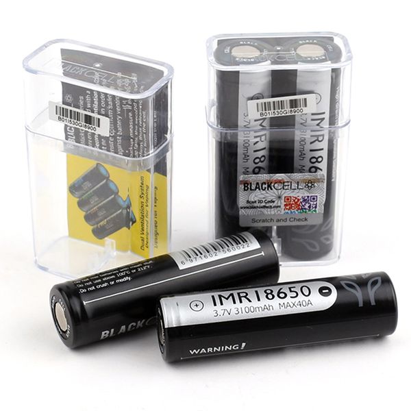 

300pcs 100% высокого качества черный cell 40a 18650 батарея 3100mah imr 3.7v 3100 40а 18650 батареи аккумуляторные батареи лития cell