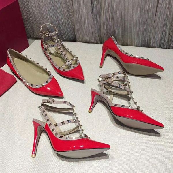 

sandals 2019 new pattern designer's leather high heeled shoes banquet party beach wedding shoes [slingback pumps sandals], Black