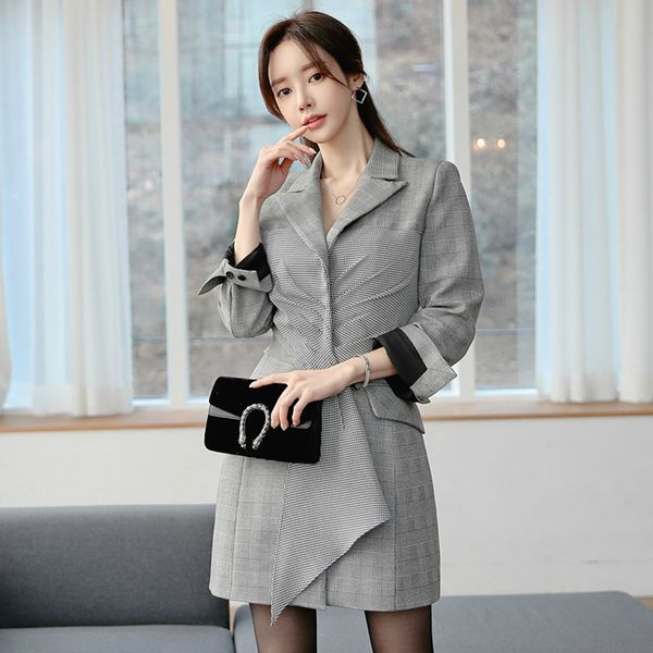 

2020 new spring cotton coat women long sleeve blazer outwear long jacket korean casual sheer singer breasted elegant overcoat, Tan;black