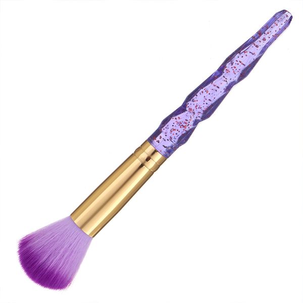 

long-holder nail dust brush 2 colors nail art soft dust cleaner brush for cleaning manicure brush uv gel powder removal, Yellow