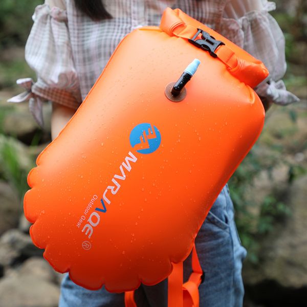 

20l swimming inflatable floating survival buoy drifting river kayaking drowning prevention storage bag ocean backpack for sports