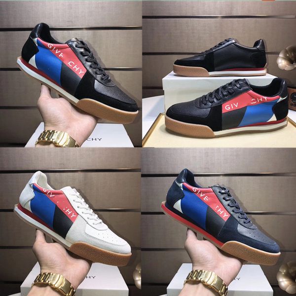 

slide men fashion time sneaker genuine leather canvas elevated designertreaded rubber outsole engraved eyelets running shoes, Red;white