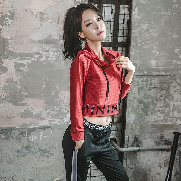 

tide navel lady clothing long sleeve quick-drying loose breathable sports jacket training fitness running blouse women's jacket, Black;brown