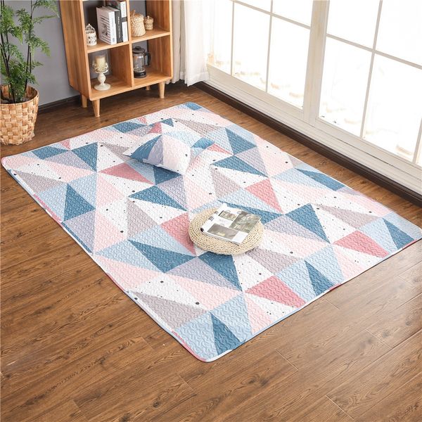 

cotton japanese-style home crawling carpet tatami mat anti-slip blanket cotton moisture-proof mat bedroom bedside rug yoga