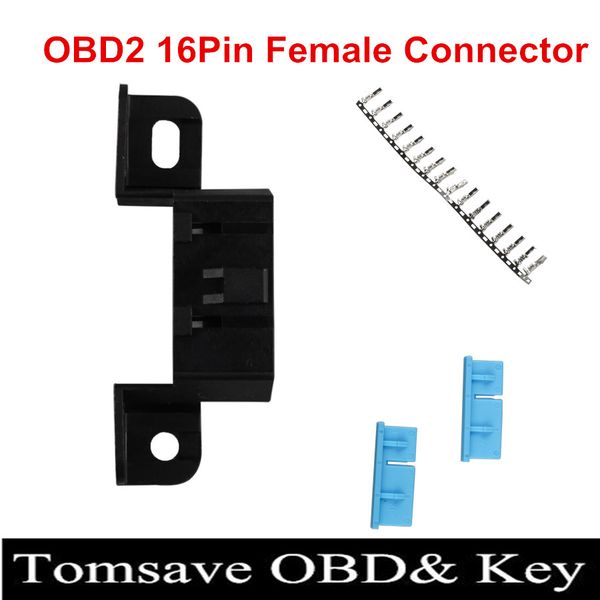 

10pcs/lot 16pin obd2 connector obd2 obd 2 16pin female angle connector obd female wire sockets