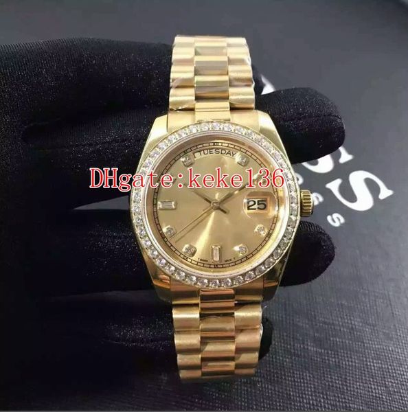 

7 цветных модных наручных часов Datejust из 18-каратного желтого золота 36 мм 128348RBR 128348 12